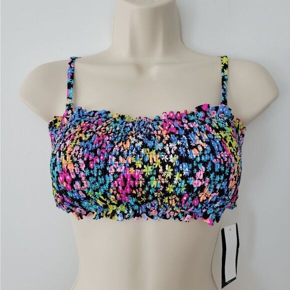 NWT California Waves Juniors Bandeau Bikini Top - Picture 1 of 5